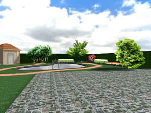 garden design from the pond